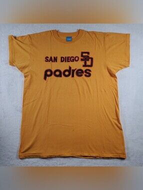 Vtg 80s SCREEN STARS San Diego Padres T-shirt Made In USA Single-Stitch L READ